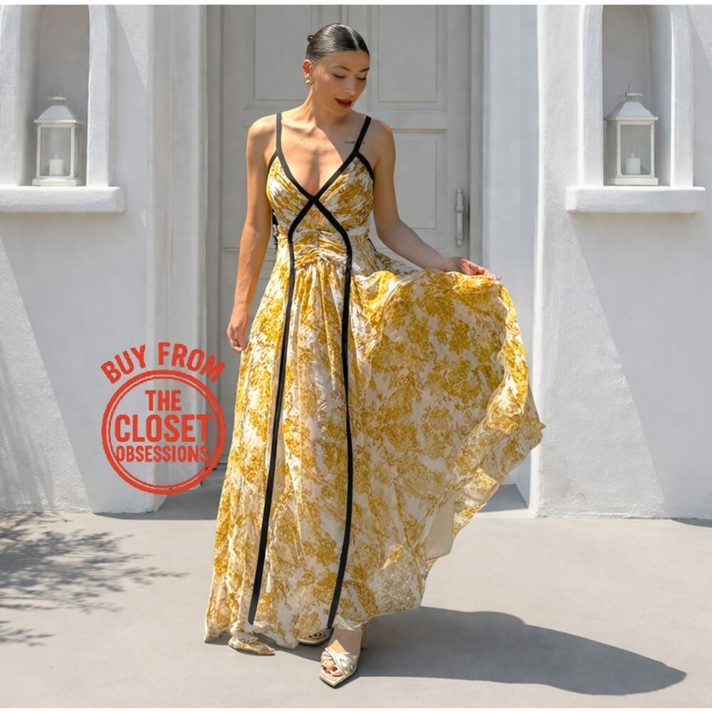 ZARA Blogger Fave Printed Maxi Dress NWT 💛